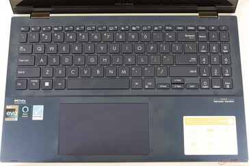 La disposition du clavier est identique à celle de l'ancien Zenbook Flip 15 UX563FD