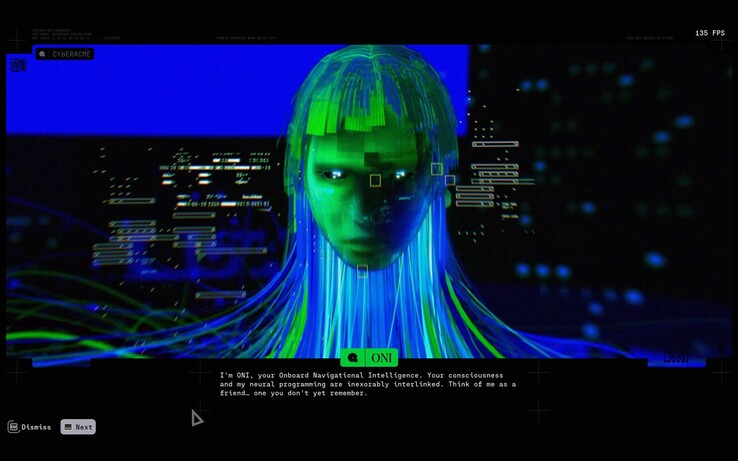ONI, l'intelligence de navigation embarquée de Marathon, introduit le jeu de tir d'extraction de Bungie avec un style visuel froid et synthétique qui donne immédiatement le ton.
