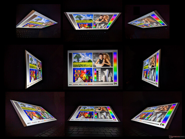 Angles de vision larges IPS pour les modes tablette et portrait. Les couleurs et le contraste ne changent qu'en cas d'angle de vue extrême