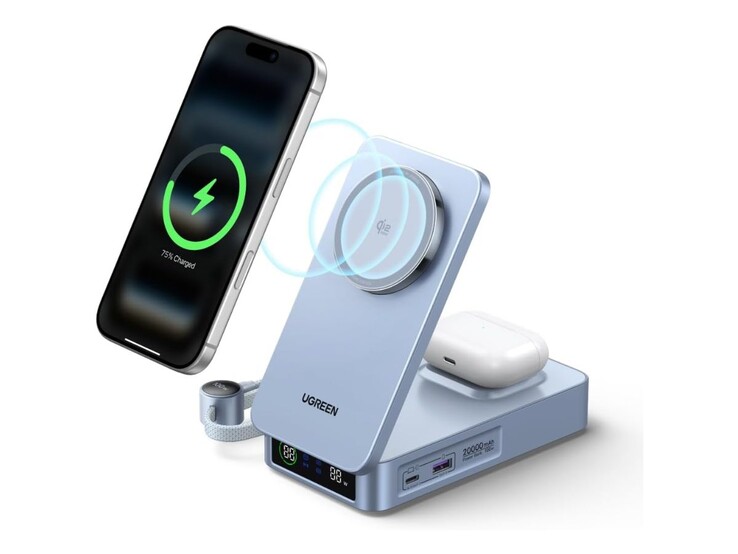 La banque d'alimentation multifonctionnelle Ugreen MagFlow Qi2 25W. (Source de l'image : Ugreen)