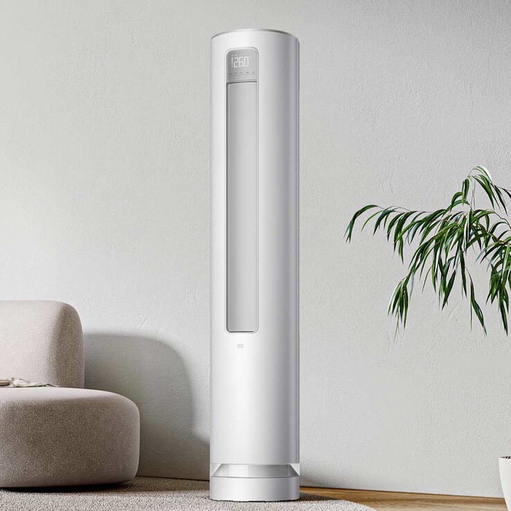 Le climatiseur vertical Soft Wind de Xiaomi 3hp. (Image source : Xiaomi)