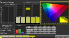 CalMAN : Saturation des couleurs (calibrée)