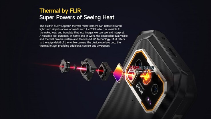 Une caméra thermique est installée. (Image : Ulefone, via GSMArena)
