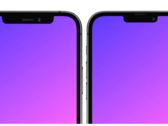 Un rendu de l'encoche de l'iPhone 13 par rapport à l'encoche actuelle de l'iPhone 12. (Image : @RendersbyIan)