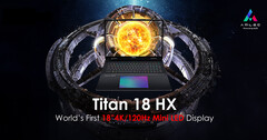 Le prochain Titan 18 HX de MSI est équipé d'une énorme dalle mini-LED de 18 pouces 4K 120 Hz. (Source de l'image : MSI)