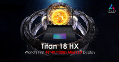 Le prochain Titan 18 HX de MSI est équipé d&#039;une énorme dalle mini-LED de 18 pouces 4K 120 Hz. (Source de l&#039;image : MSI)