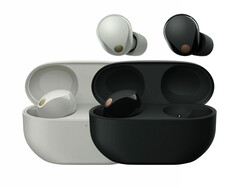 Le Sony WF-1000XM5 dans ses deux couleurs de lancement. (Source de l'image : Roland Quandt - édité)