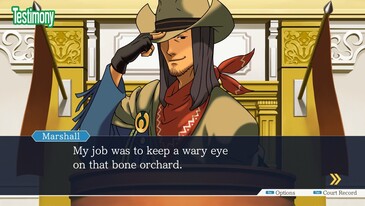 Témoignage dans la trilogie Phoenix Wright : Ace Attorney Trilogy (Image source : Steam)