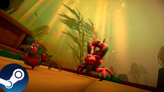 Capture d'écran du jeu Another Crab's Treasure montrant les environnements et le gameplay. (Image Source : Steam - Edited)
