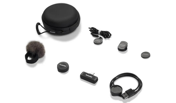 L'Insta360 Mic Air est livré avec tous les accessoires dont vous avez besoin. (Source : Insta360)