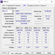 CPU-Z : Emplacement RAM 1