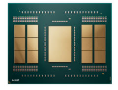 L&#039;AMD Ryzen Threadripper Pro 9995WX dispose de 12 unités de calcul de part et d&#039;autre de la face I/O. (Source de l&#039;image : AMD)