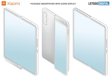 Téléphone Xiaomi à glissière pliable. (Source de l'image : LetsGoDigital)