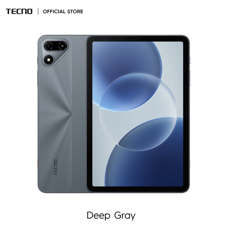 Le Tecno Megapad SE 2 en gris foncé.