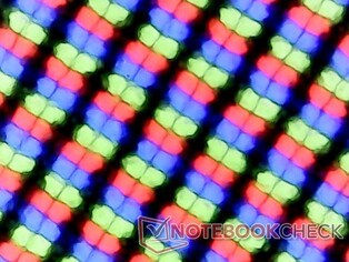 Matrice sous-pixel avec revêtement mat