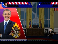 « Electoral Carnage » oppose de célèbres présidents américains les uns aux autres dans des combats satiriques en 2D.