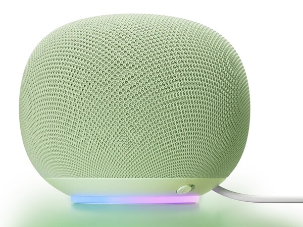 L'enceinte Google Home Speaker est dotée d'un anneau lumineux et d'un bouton de mise en sourdine du microphone. (Source de l'image : Google)