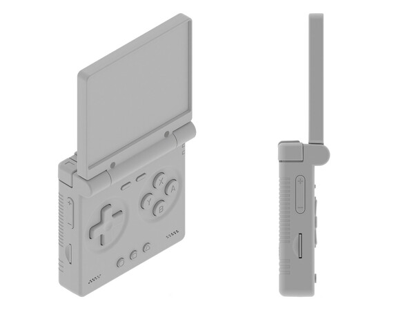 L'ordinateur de poche à clapet de Miyoo dispose d'un emplacement pour carte TF de chaque côté.