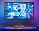 Le 25M4P5200T est doté d’un écran IPS de 24,5 pouces. Sur la photo : image promotionnelle retouchée montrant la face avant du moniteur gaming.