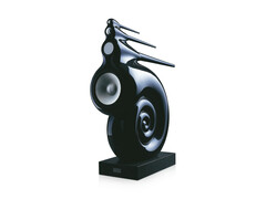 Image promotionnelle de la célèbre enceinte sur pied Nautilus de Bowers & Wilkins, sur fond blanc. (Source de l'image : Bowers & Wilkins)