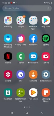 Galaxy Note 10 - Volet des applis par défaut et applis préinstallées.