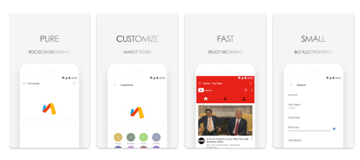 Via le navigateur Android 