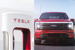 Ford va effectivement doubler le nombre de chargeurs rapides pour les propriétaires de ses véhicules électriques grâce à un élargissement aux Superchargers de Tesla. (Source de l&#039;image : Tesla/Ford - édité)