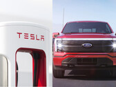 Ford va effectivement doubler le nombre de chargeurs rapides pour les propriétaires de ses véhicules électriques grâce à un élargissement aux Superchargers de Tesla. (Source de l'image : Tesla/Ford - édité)
