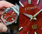 En vue macro, les fibres individuelles de la Citizen AQ4100-65X présentent un relief très prononcé.