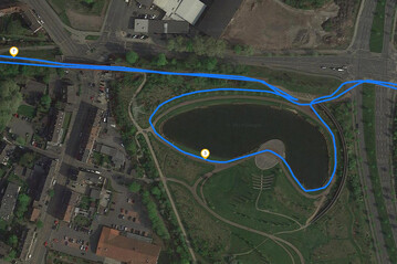 GPS Samsung Galaxy S10 5G : autour d'un lac.