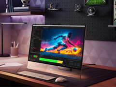 Le Yoga AIO i Gen 11 Aura Edition peut personnaliser son éclairage frontal pour différentes utilisations.