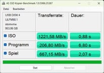 PicoDrive Thunderbolt 4 : Copie AS SSD