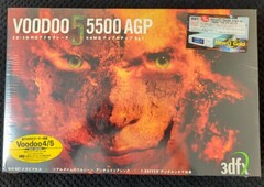 Légendaire carte vidéo 3dfx Voodoo 5 5500 AGP, boîte scellée en 2023 (Source : eBay)