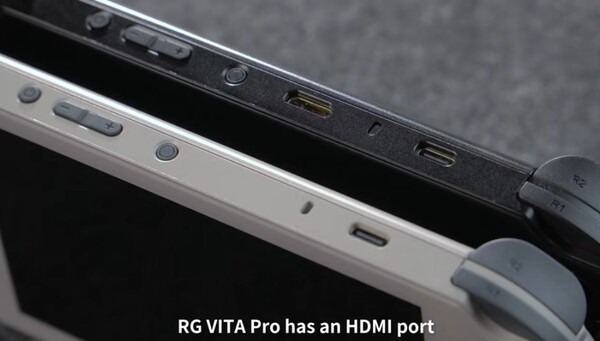 L'Anbernic RG Vita Pro dispose d'un port HDMI et d'un support DisplayPort.