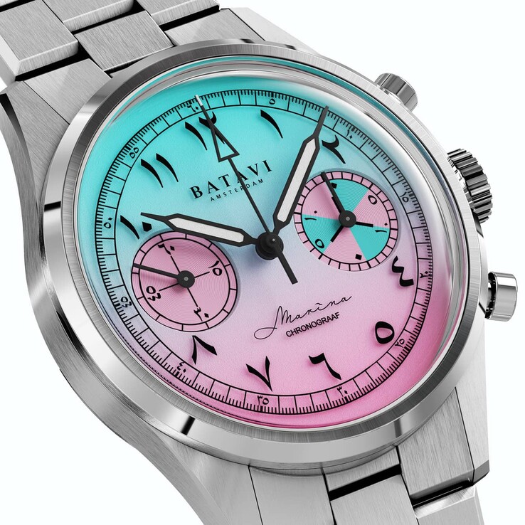 La collection Batavi Marina Chronograaf est animée par un mouvement chronographe à remontage manuel Seagull ST1901 (Image source : Batavi)