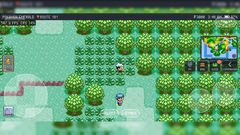 PokeDaisy jouant à un jeu Pokémon avec des superpositions d’écran supplémentaires