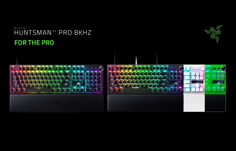 Razer Huntsman V3 Pro 8KHz : agencements et couleurs