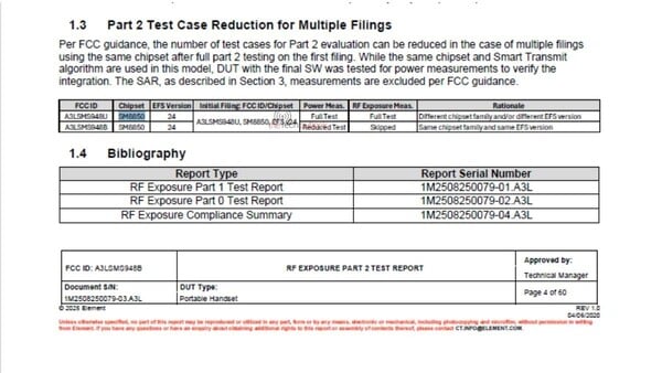 La documentation FCC du Samsung Galaxy S26 Ultra. (Source de l'image : Samsung)