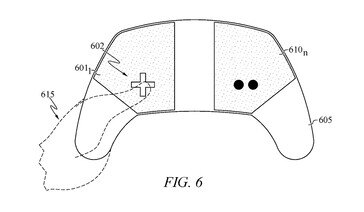 Illustration du brevet de Sony pour une éventuelle manette PS6 montrant la prise en main d'un joueur