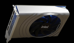 La carte d'entrée de gamme Arc Alchemist pourrait présenter un TDP de 75 W et un design bas profil (Image source : Moore's Law is Dead)