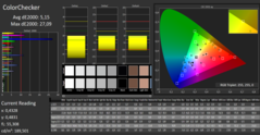 Dell Latitude 3390 - CalMAN : ColorChecker - Après calibrage.