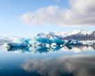 Photo du lac glaciaire de Jökulsárlón (Source de l'image : Jeremy Bishop via Unsplash ; recadré)