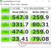 Acer TravelMate P2410 - CrystalDiskMark 5.2.0