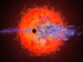Illustration d'artiste montrant une exoplanète et une étoile.