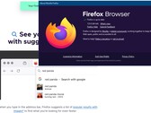 Détails de la version 123 de Firefox et mise à jour visuelle de Google Search (Source : Own)
