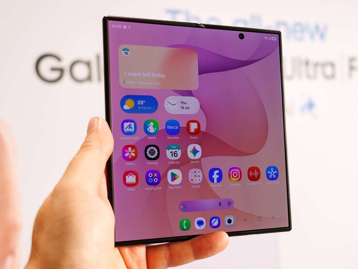 Écran intérieur du Galaxy Z Fold 8 Ultra