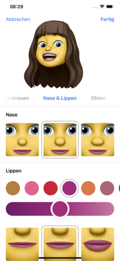 Nouveaux Memojis d'iOS 12.