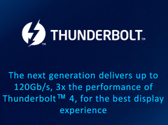 La prochaine génération de Thunderbolt promet jusqu&#039;à 80 Gbps de transfert de données et jusqu&#039;à 120 Gbps pour les écrans. (Image via Intel)