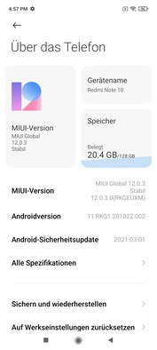 Logiciel Xiaomi Redmi Note 10