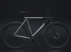 L&#039;e-bike VanMoof S3 Aluminum en édition limitée a un cadre bicolore. (Image source : VanMoof)